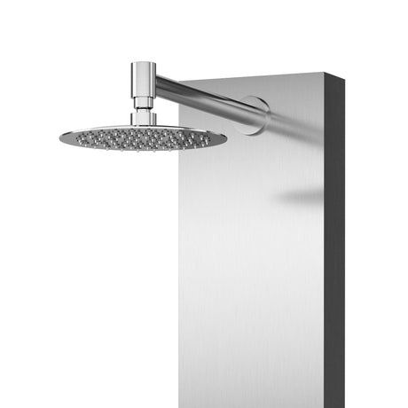PULSE ShowerSpas 1042-SSB-1.8GPM Monterey ShowerSpa Panel with 8" Rain Showerhead, 6 Body Spray Jets, Hand Shower and Tub Spout, Brushed Stainless Steel with Brushed Nickel Fixtures, 1.8 GPM