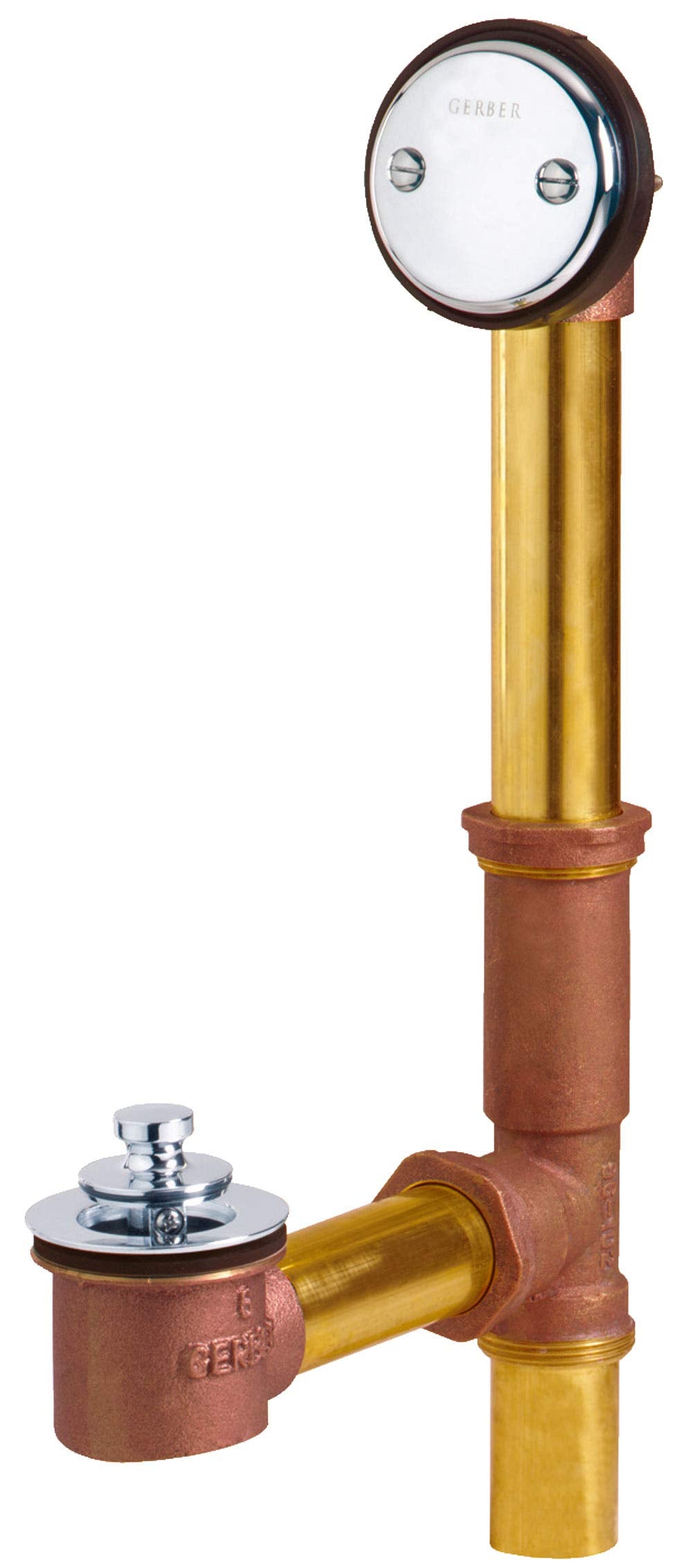 Gerber G0041852 Chrome Classics Lift & Turn Drain for Standard Tub