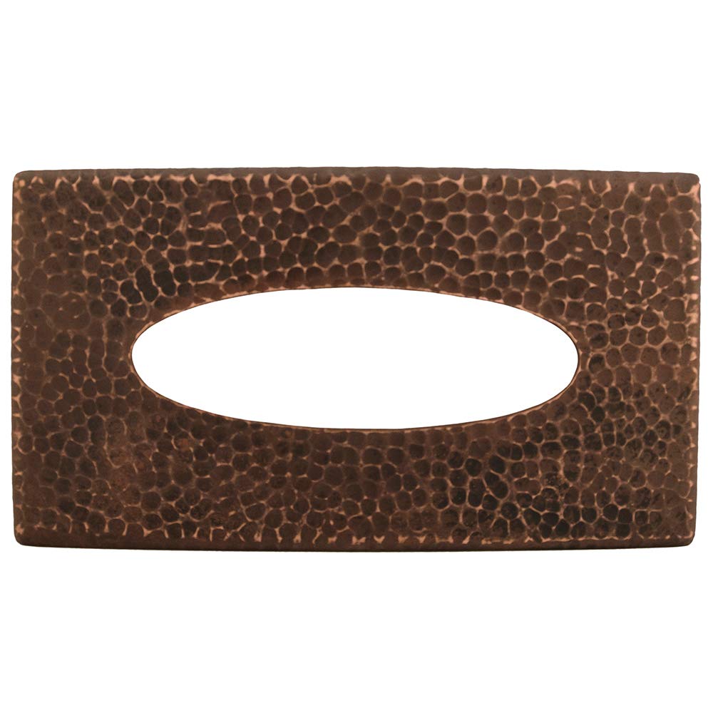 Premier Copper Products TBCLDB Large Hammered Copper Tissue Box Cover - Brown