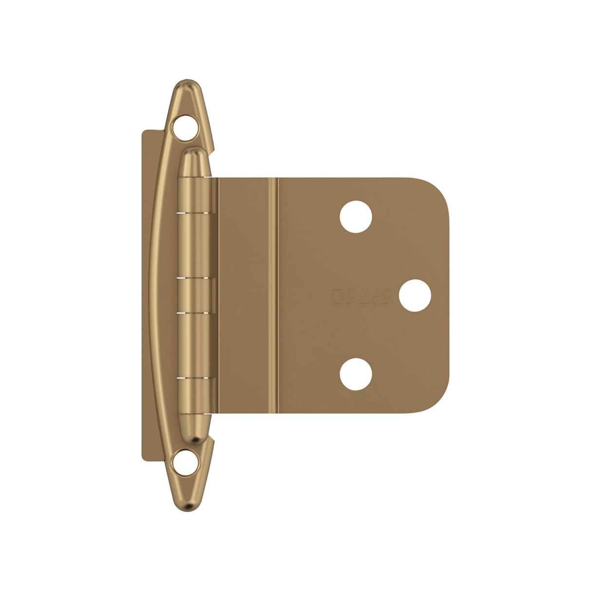 Amerock BPR3417CZ Cabinet Hinge 3/8 in (10 mm) Inset Non-Self Closing Face Mount Champagne Bronze Kitchen Cabinet Door Hinge 1 Pair/2 Pack Functional Hardware