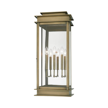 Princeton 3 Light Outdoor Sconce in Antique Brass (20208-01)