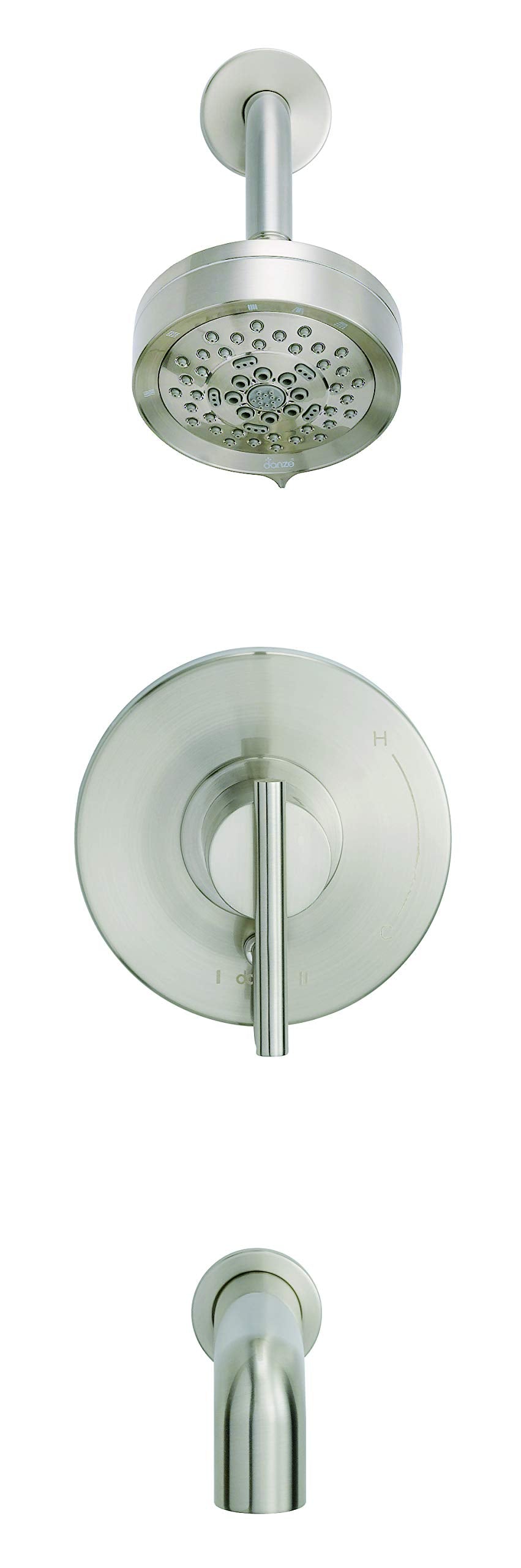 Gerber D511058BNTC Brushed Nickel Parma Tub & Shower Trim Kit, 1.75GPM