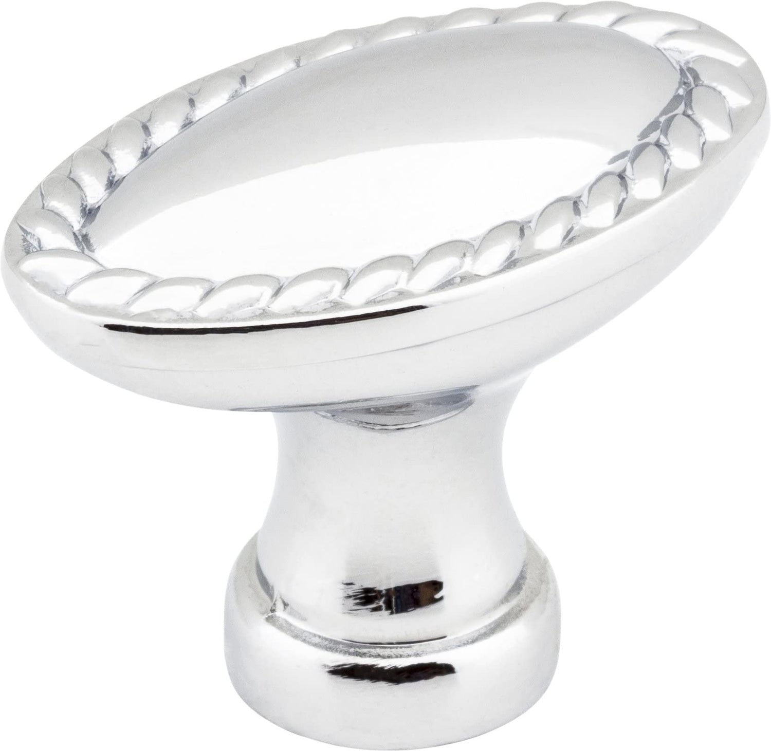 Elements Z115L-PC 1-3/8" Overall Length Polished Chrome Oval Rope Detailed Lindos Cabinet Knob