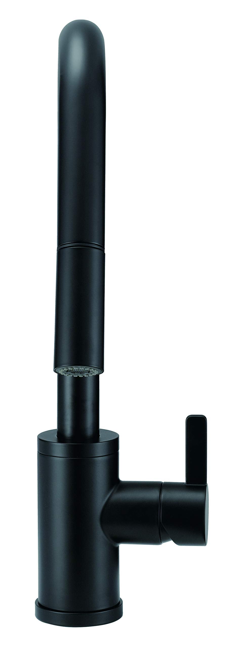 Gerber D457230BS Satin Black Amalfi Single Handle Pull-down Kitchen Faucet