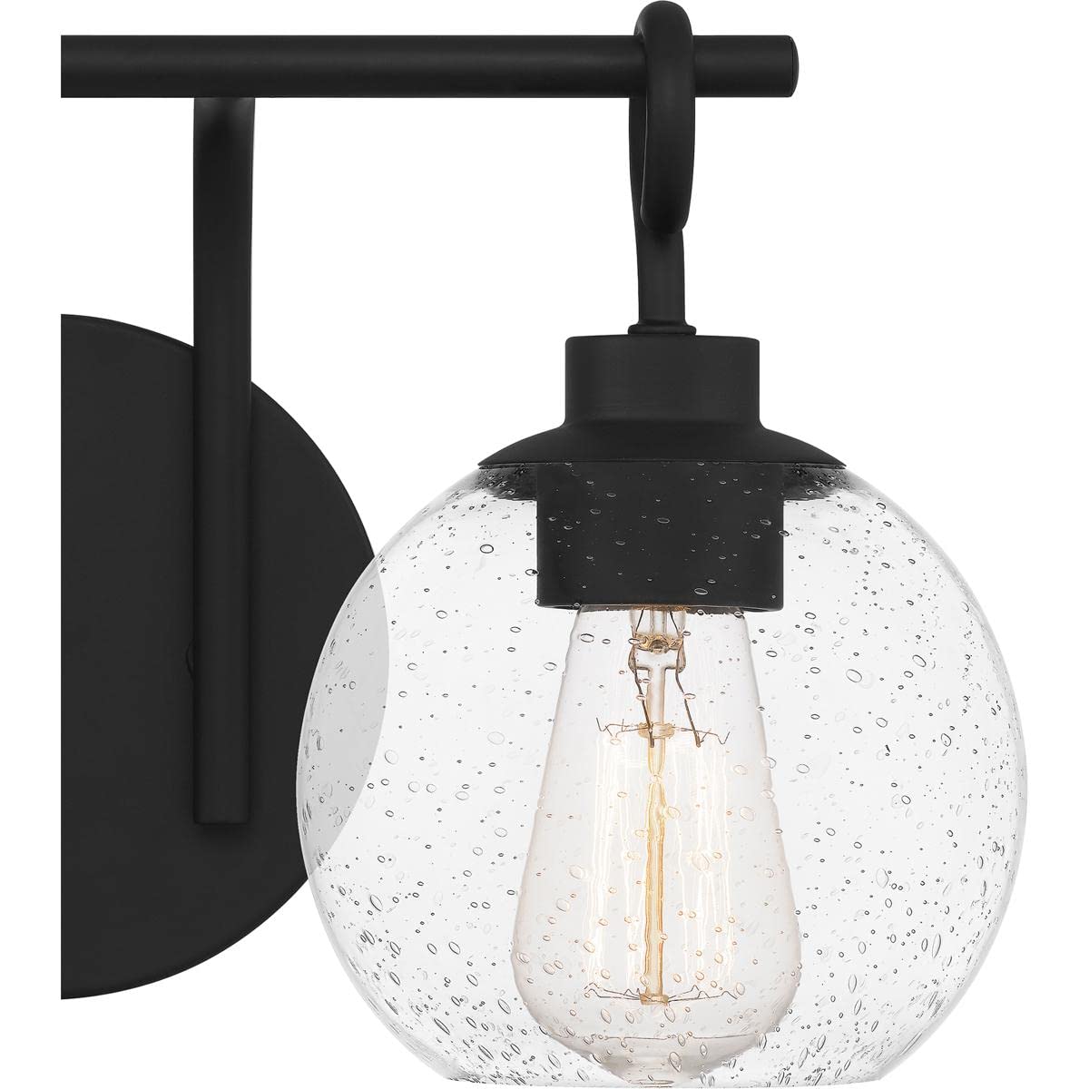 Quoizel WTN8616MBK Winston Vanity, 2-Light 200 Total Watts, Matte Black