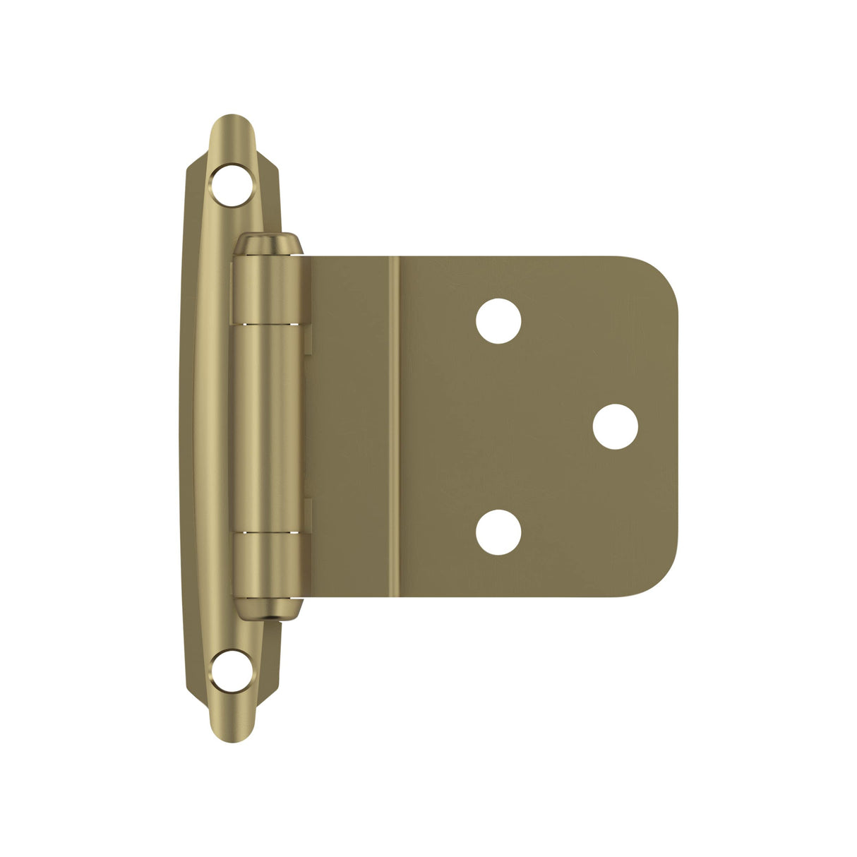Amerock BPR3428BBZ Cabinet Hinge 3/8 in (10 mm) Inset Self Closing Face Mount Golden Champagne Kitchen Cabinet Door Hinge 1 Pair/2 Pack Functional Hardware