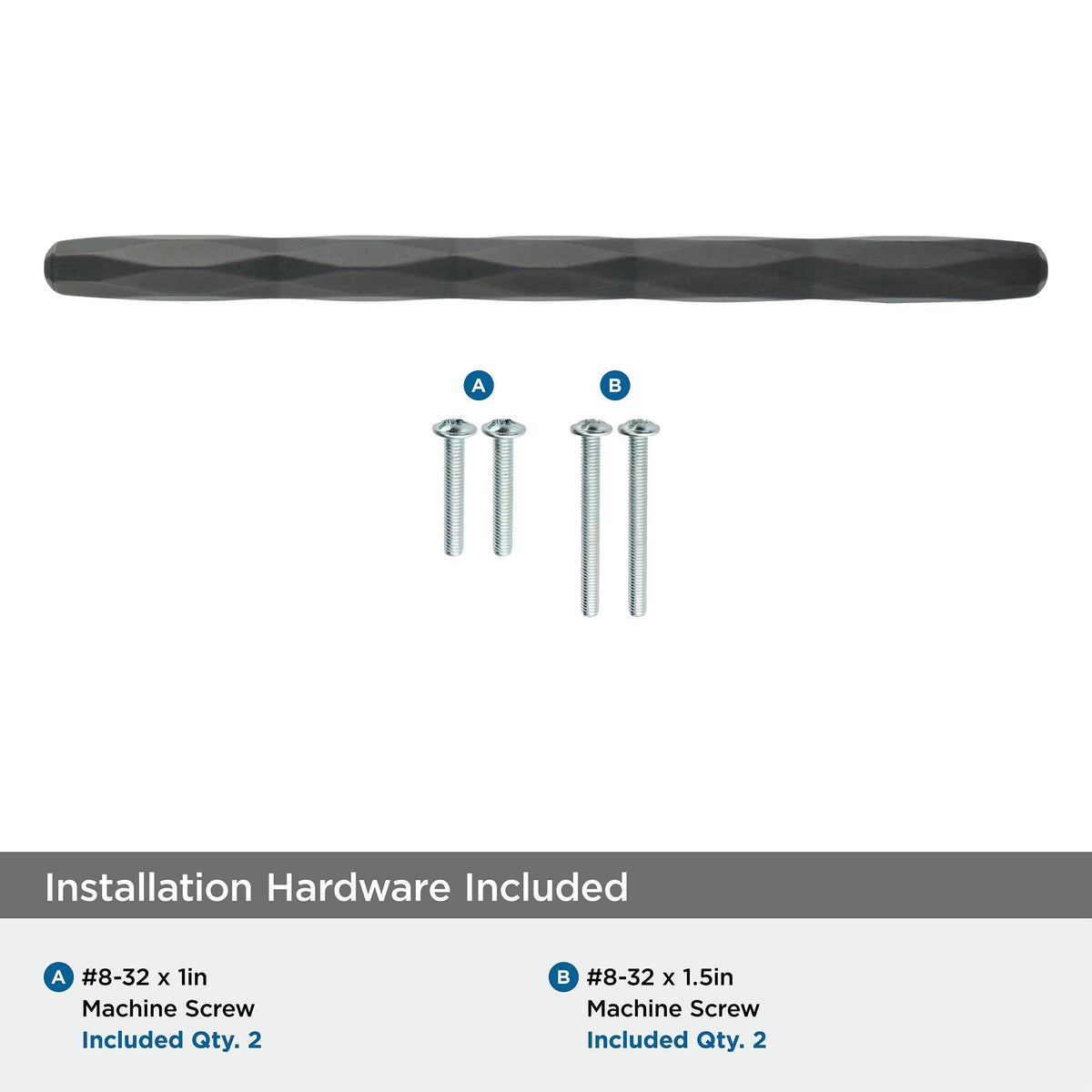 Amerock Cabinet Pull Black Bronze 6-5/16 inch (160 mm) Center to Center St. Vincent 1 Pack Drawer Pull Drawer Handle Cabinet Hardware