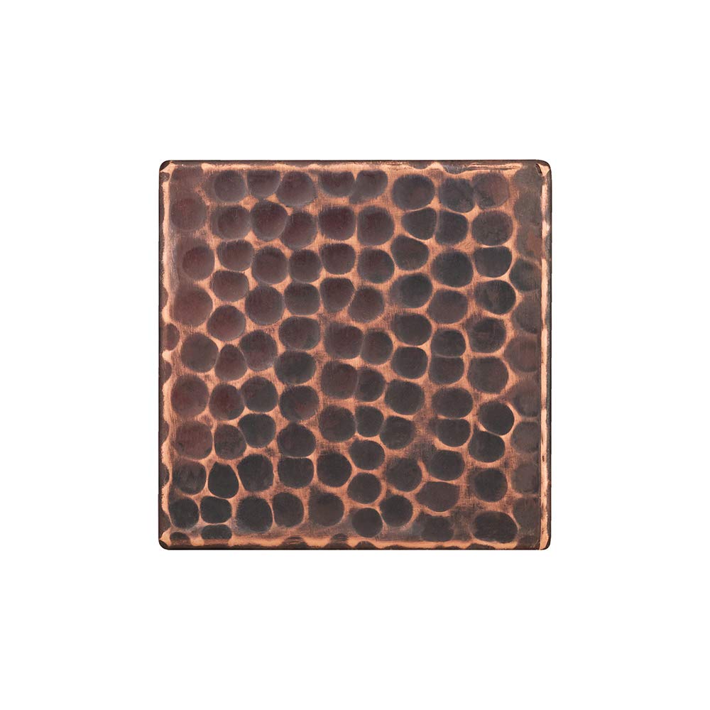 Premier Copper Products T3DBH 3-Inch x 3-Inch Hammered Copper Tile