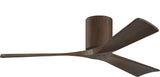 Matthews Fan IR3H-WN-WA-52 Irene-3H three-blade flush mount paddle fan in Walnut finish with 52” solid walnut tone blades. 
