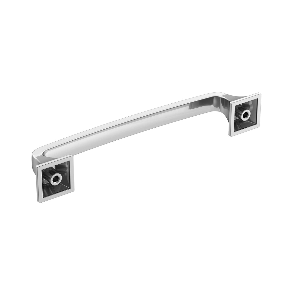 Amerock Cabinet Pull Polished Chrome 5-1/16 inch (128 mm) Center-to-Center Ville 1 Pack Drawer Pull Cabinet Handle Cabinet Hardware