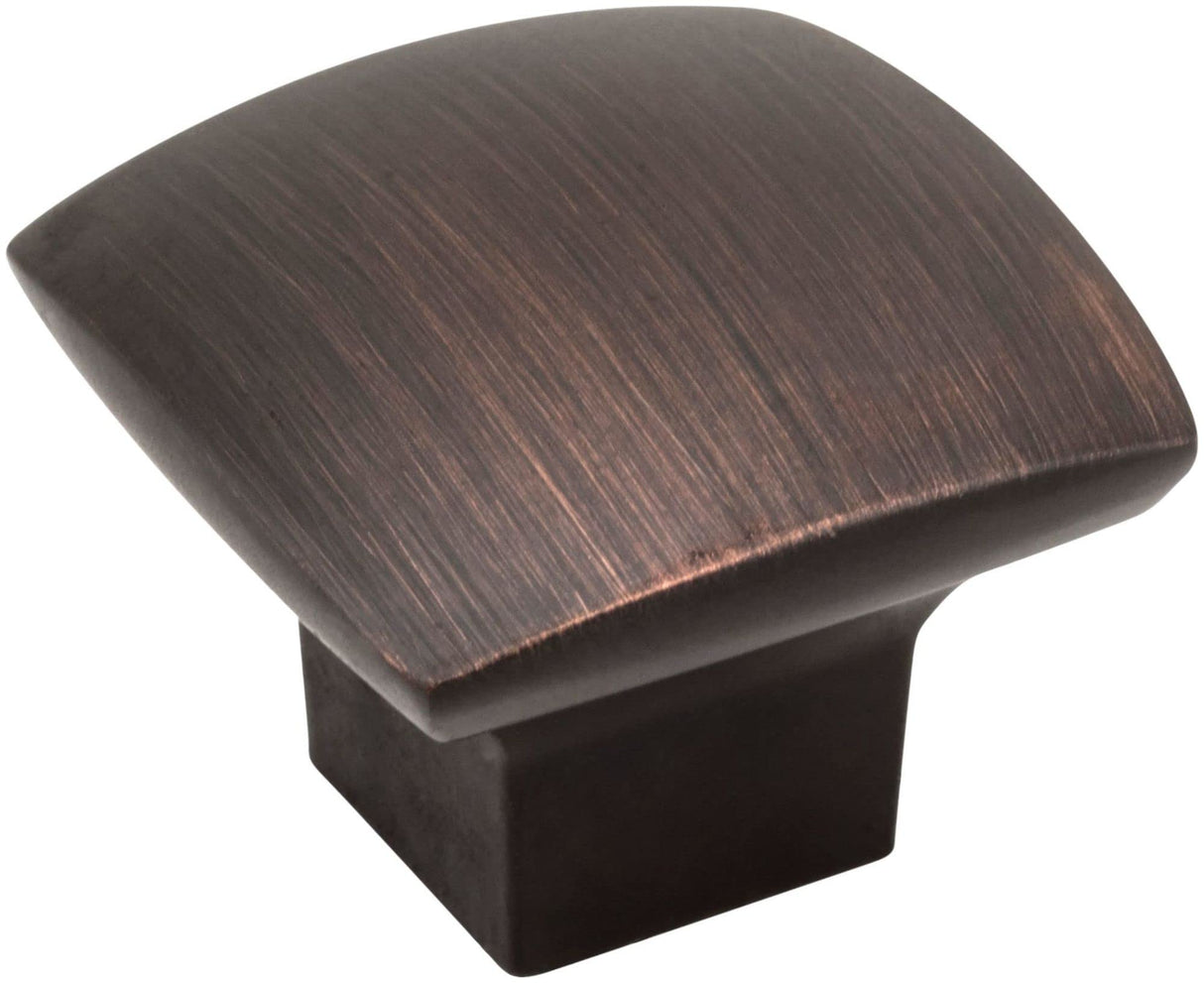 Jeffrey Alexander 431DBAC 1-3/16" Overall Length Brushed Oil Rubbed Bronze Square Sonoma Cabinet Knob