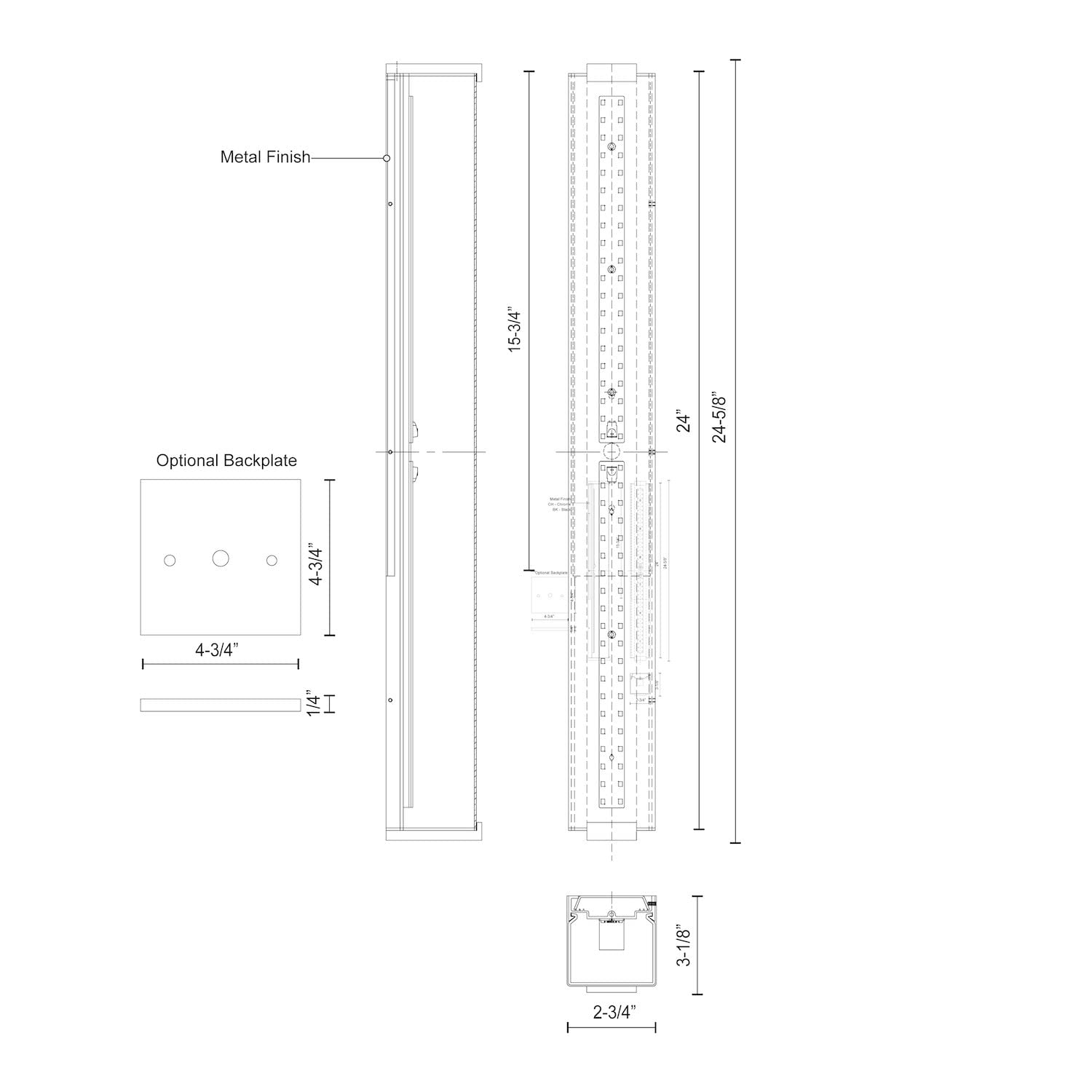 Kuzco VL47225-BK LED VAN (LATITUDE) 27W BK
