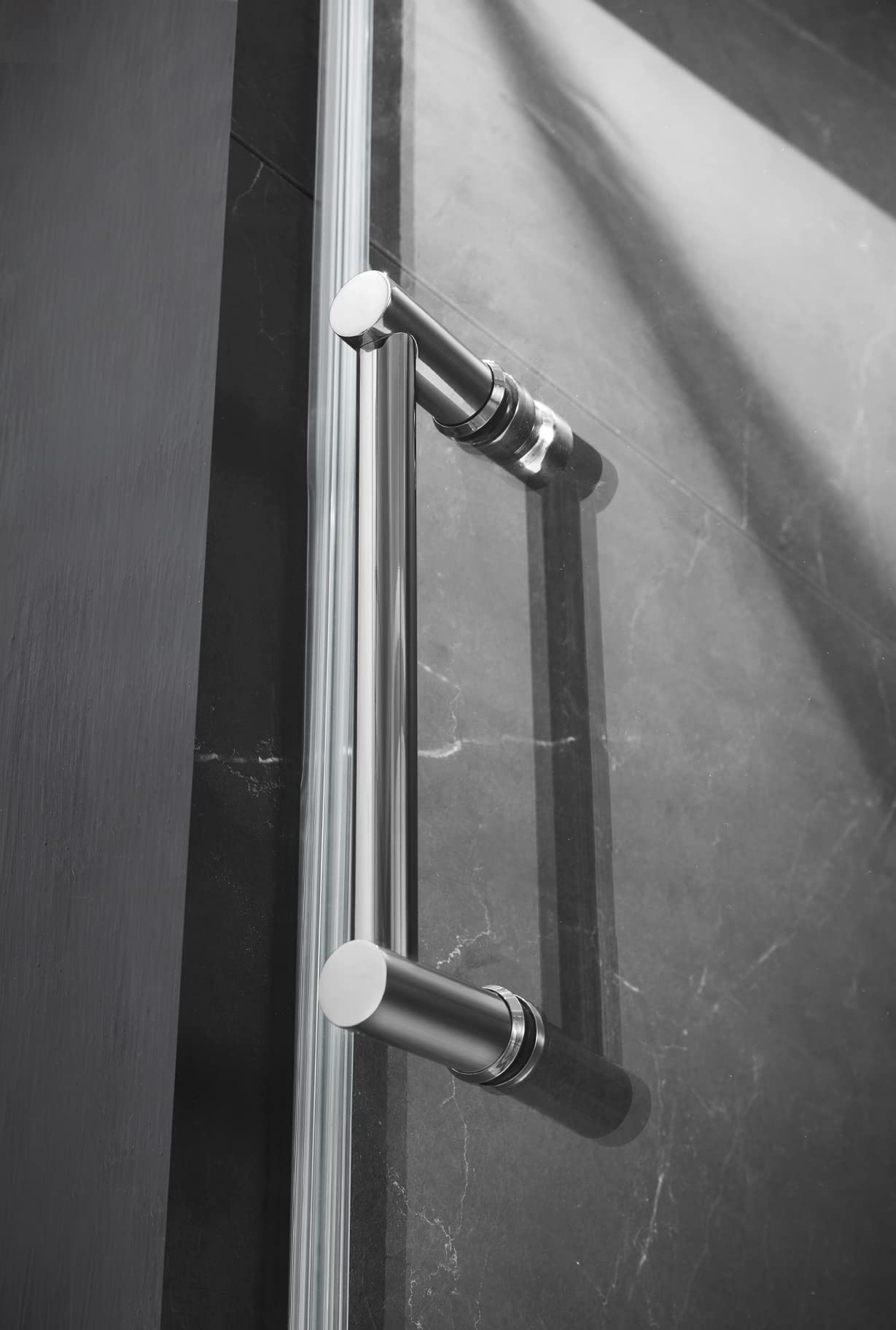Elegant 66'' * 76'' Frameless Shower Door (Brushed Nickel)