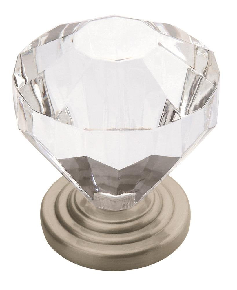 Amerock Cabinet Knob Satin Nickel 1-1/4 inch (32 mm) Diameter Traditional Classics 1 Pack Drawer Knob Cabinet Hardware