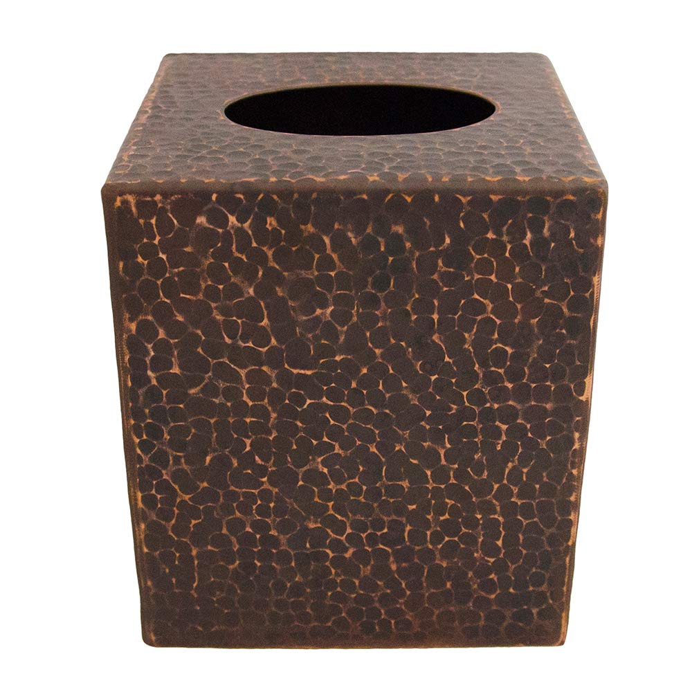 Premier Copper Products TBCSDB Small Hammered Copper Tissue Box Cover