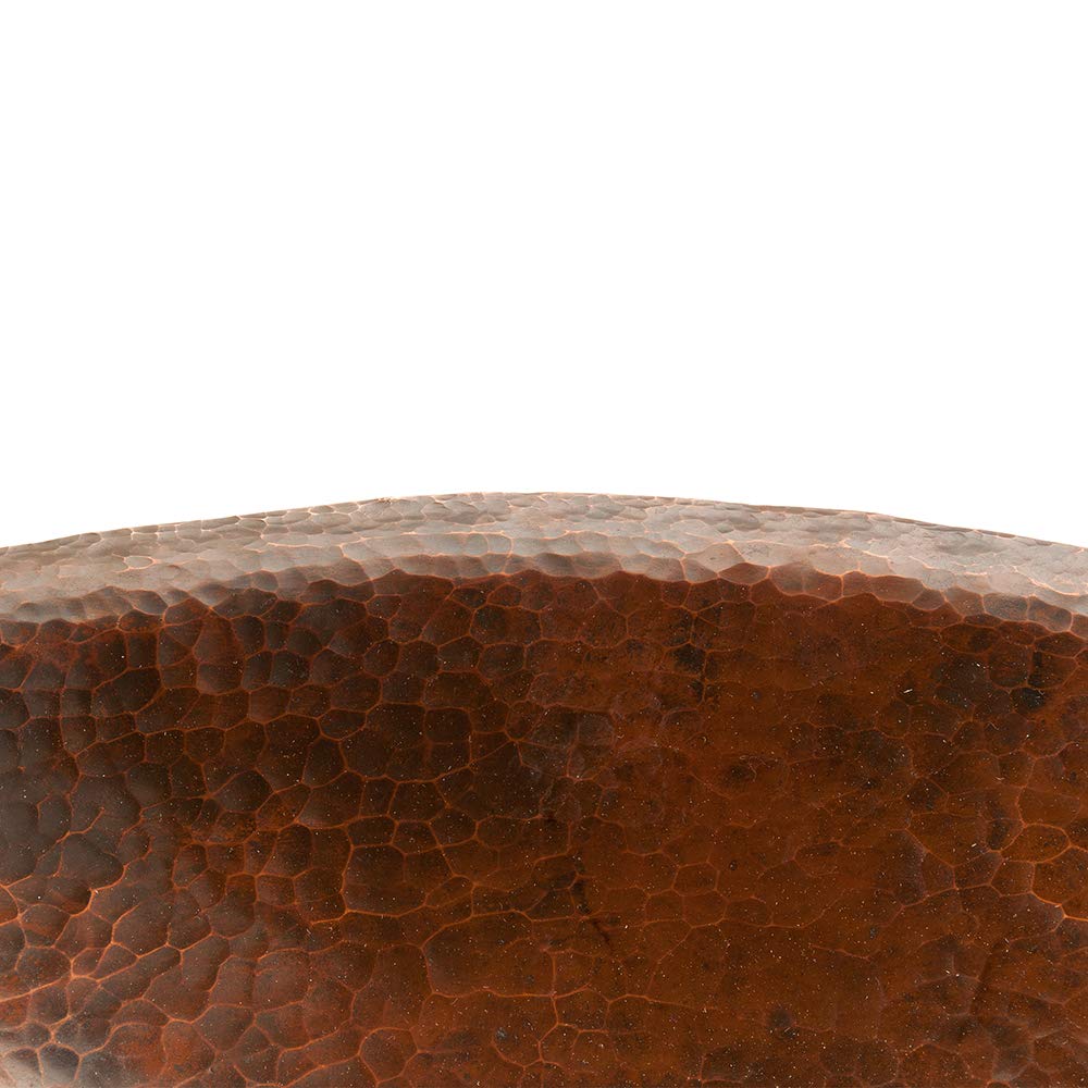 Premier Copper Products PVOVAL20 20-Inch Oval Hand Forged Old World Copper Vessel Sink, Oil Rubbed Bronze