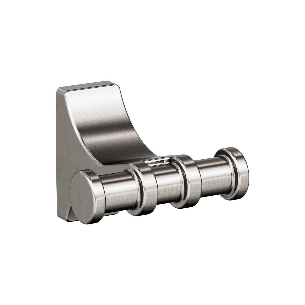 Amerock BH36050G10 Brushed Nickel Double Robe Hook 2-15/16 in. (75 mm) Length Towel Holder Davenport Towel Hook for Bathroom Bathroom Hardware Bath Accessories