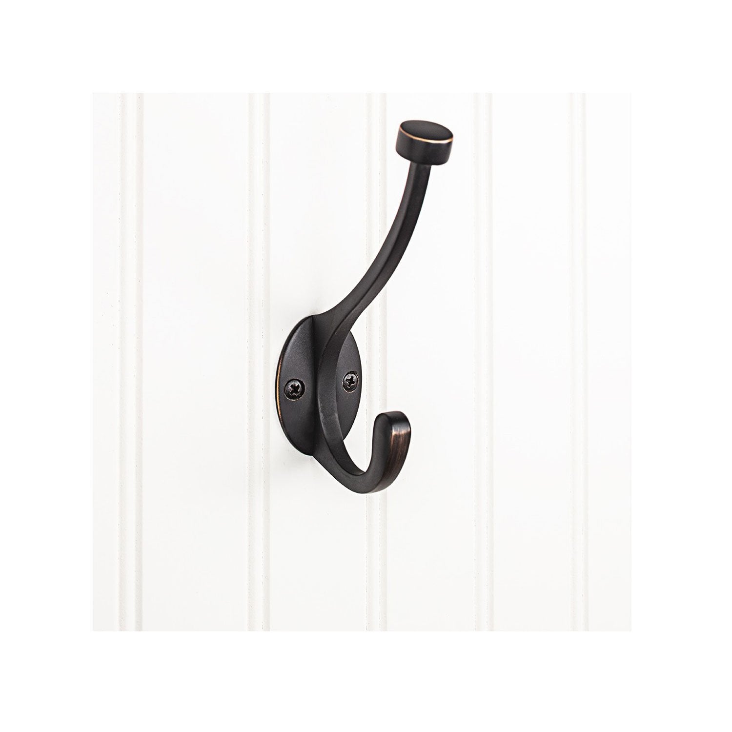Elements YD60-550DBAC 5-1/2" Brushed Oil Rubbed Bronze Pilltop Double Prong Wall Mounted Hook