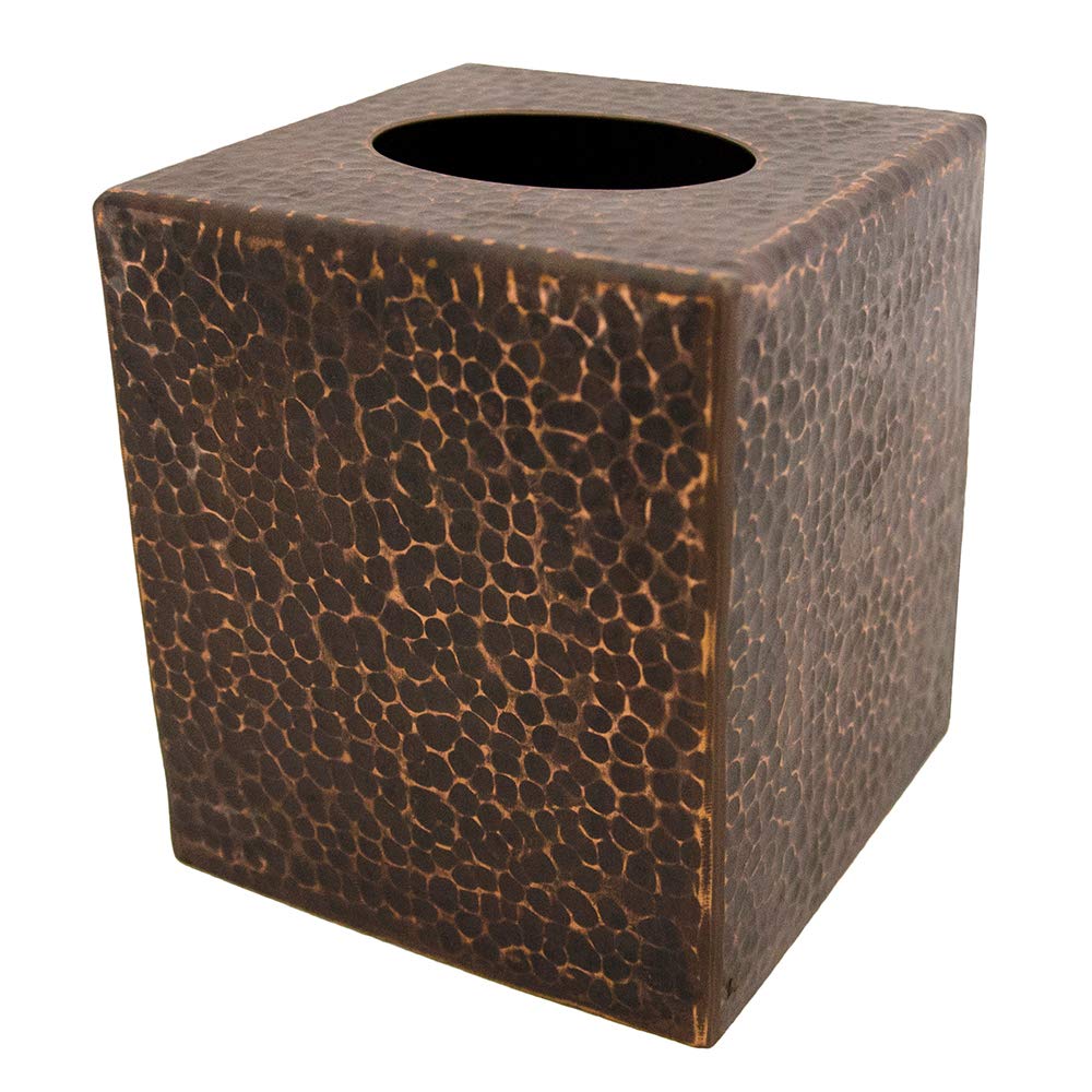 Premier Copper Products TBCSDB Small Hammered Copper Tissue Box Cover