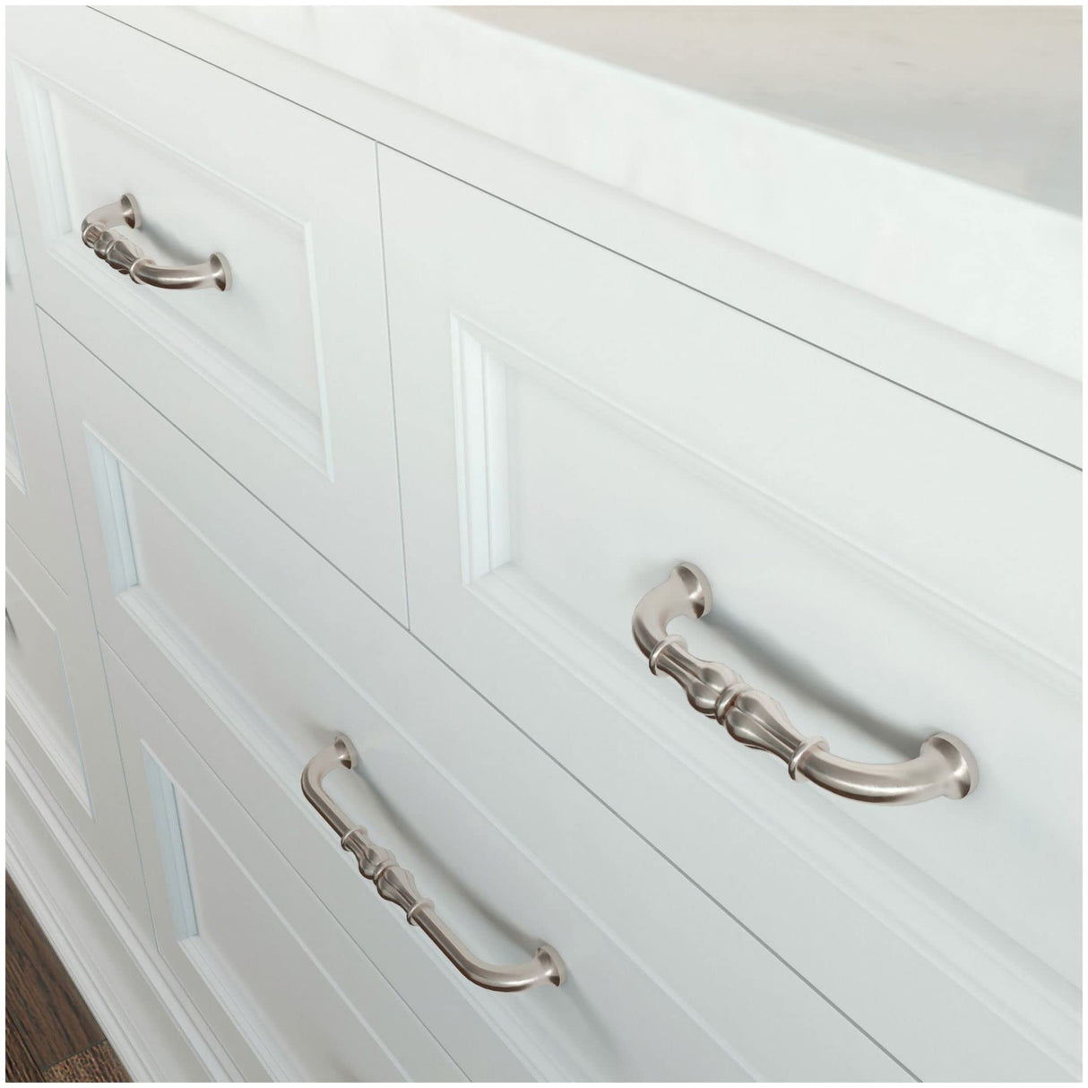 Jeffrey Alexander 818-96BNBDL 96 mm Center-to-Center Brushed Pewter Bella Cabinet Pull