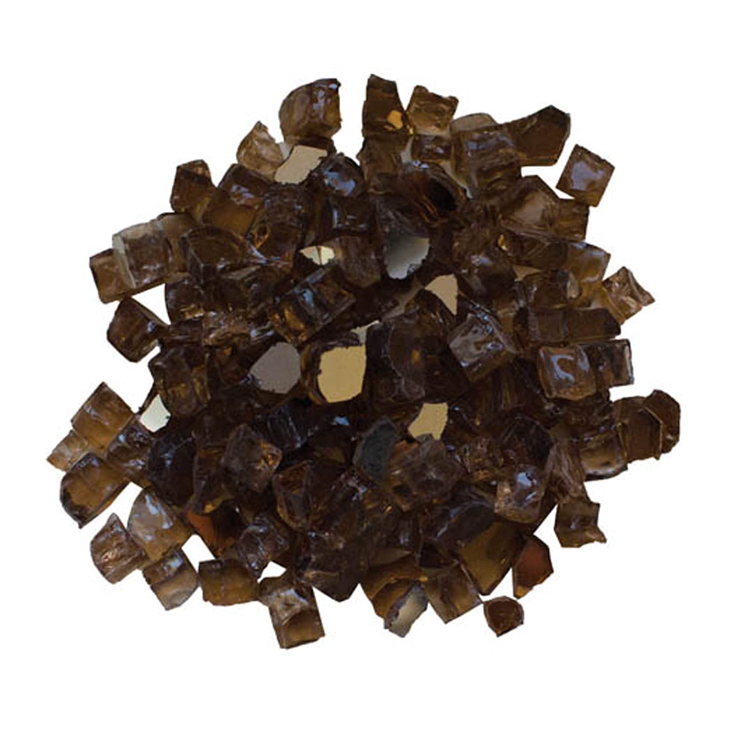 Amantii AMSF-GLASS-02 1/2" Light Brown Reflective Fireglass - 5lbs