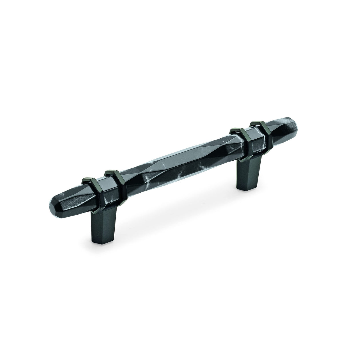Amerock Cabinet Pull Marble Black/Black Bronze 3-3/4 inch (96 mm) Center-to-Center Carrione 1 Pack Drawer Pull Drawer Handle Cabinet Hardware