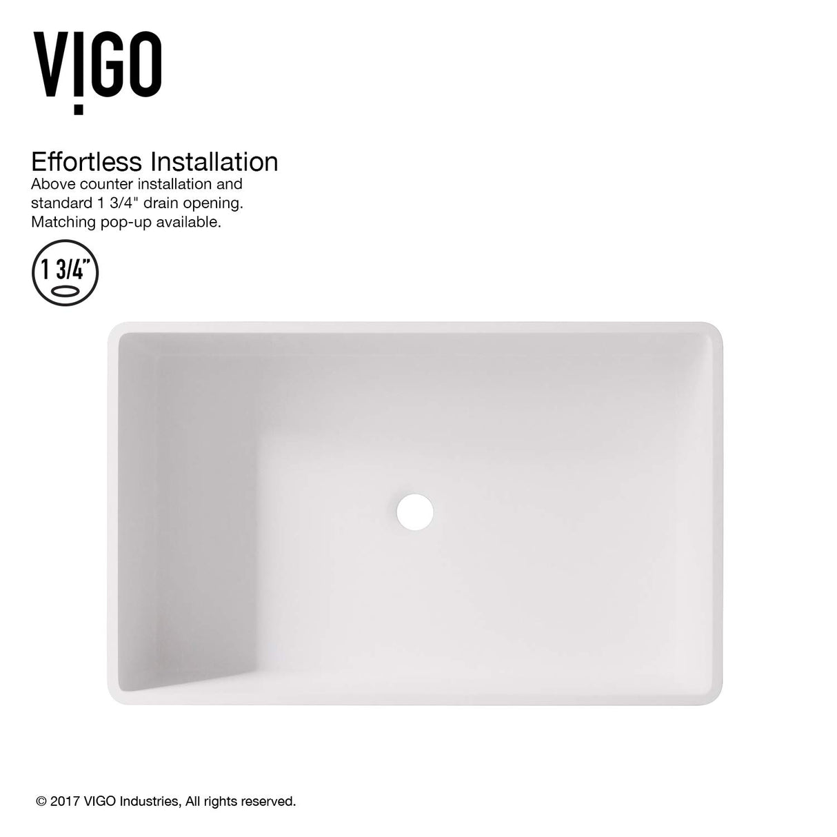 VIGO VGT1232 13.88" L -21.25" W -10.5" H Handmade Countertop White Matte Stone Rectangle Vessel Bathroom Sink Set in Matte White Finish with Chrome Single-Handle Waterfall Faucet and Pop Up Drain