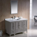 Fresca FVN20-122412GR Fresca Oxford 48" Gray Traditional Bathroom Vanity