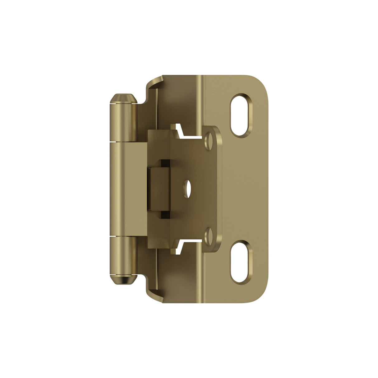 Amerock BPR7550BBZ Cabinet Hinge 1/2 in (13 mm) Overlay Self Closing Partial Wrap Golden Champagne Kitchen Cabinet Door Hinge 1 Pair/2 Pack Functional Hardware