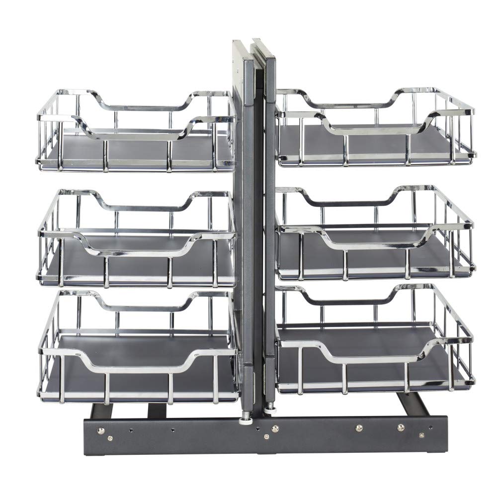 Hardware Resources SWS-BCFH18PC 18" Polished Chrome STORAGE WITH STYLE® Full-Height Blind Corner Organizer