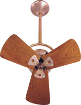 Matthews Fan BD-GOLD-WD Bianca Direcional ceiling fan in Ouro (Gold) finish with solid sustainable mahogany wood blades.