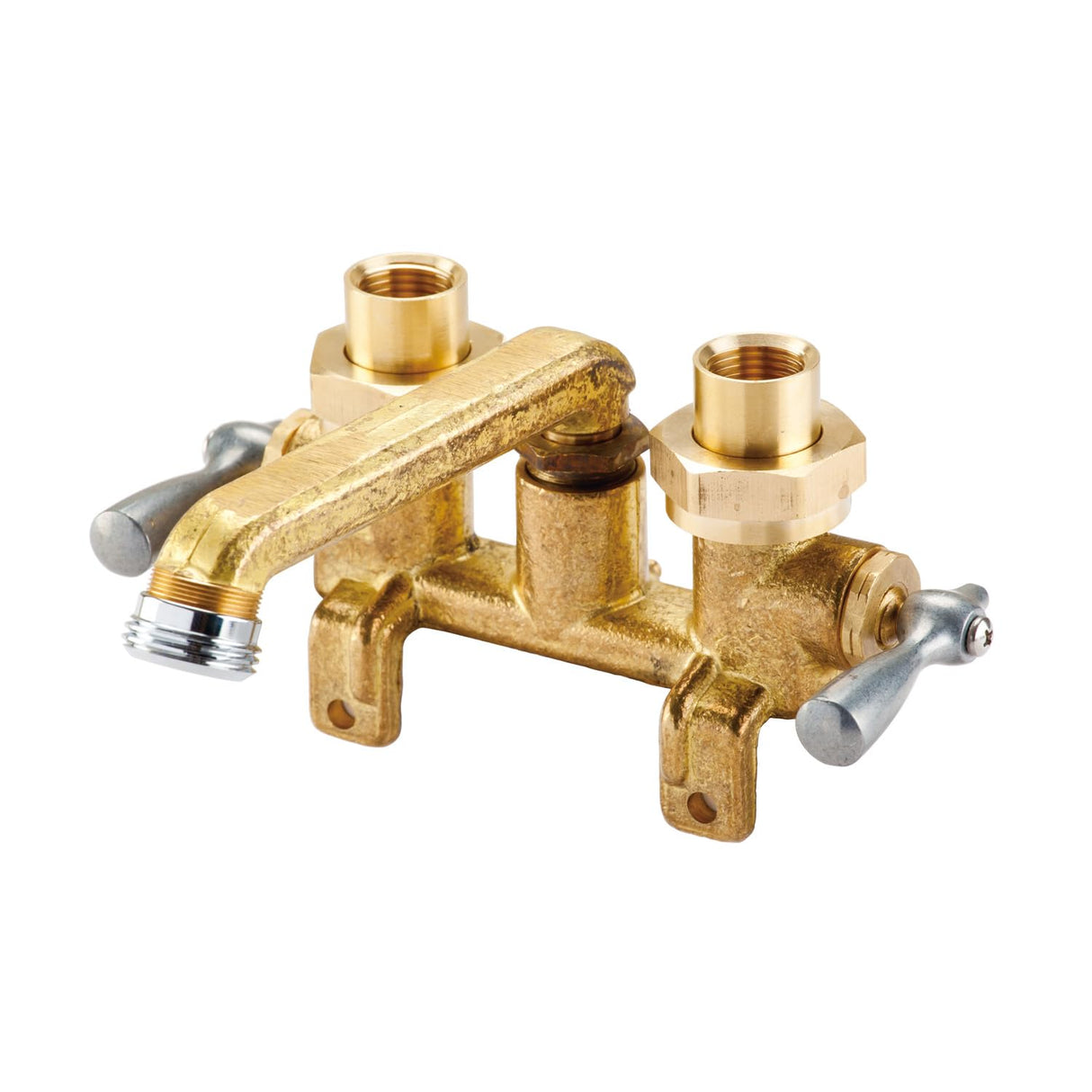 Gerber G0049540 Rough Brass Classics Two Handle Laundry Faucet W/ Threaded L...