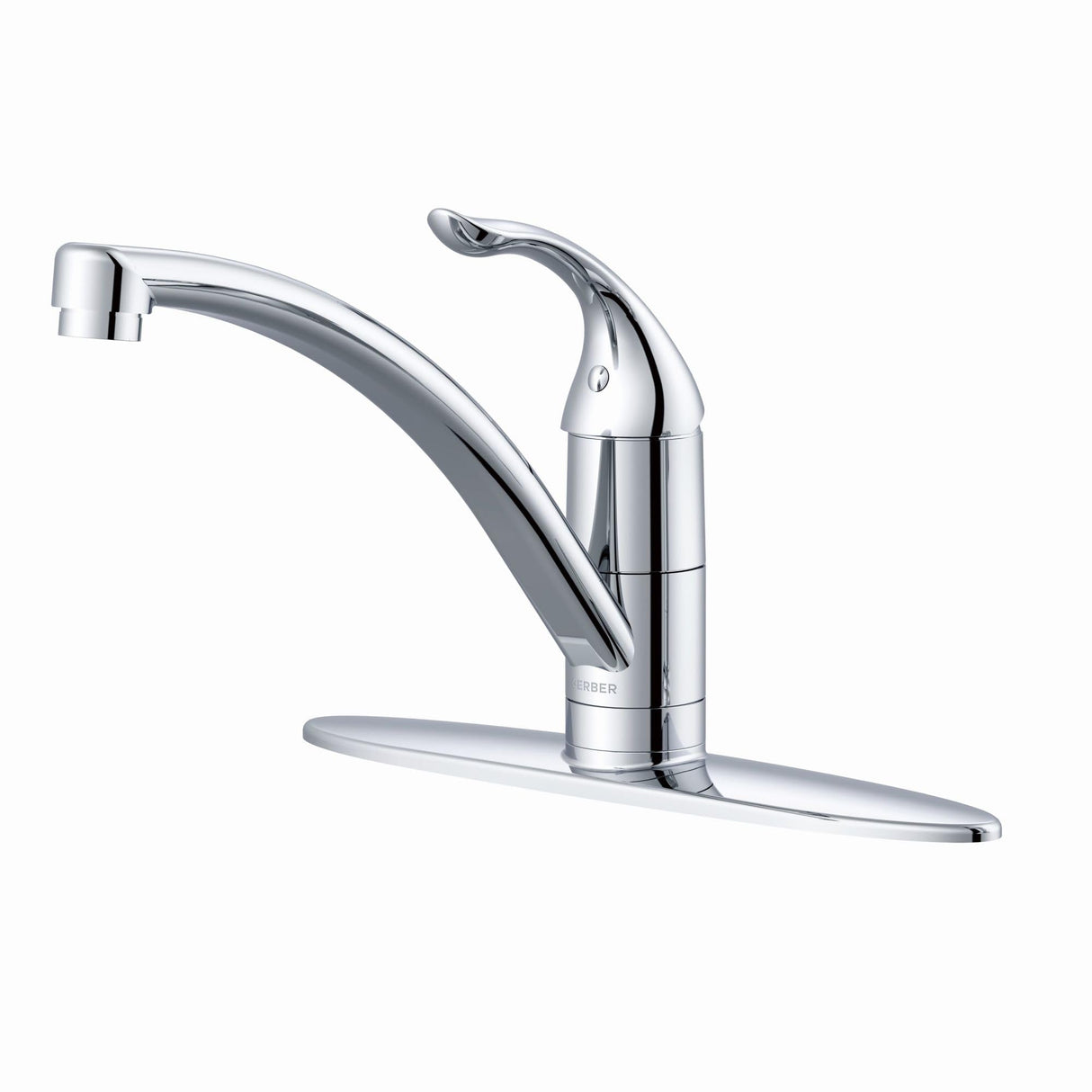 Gerber G0040010 Chrome Viper Single Handle Kitchen Faucet W/out Spray & W/ Deck PLA...