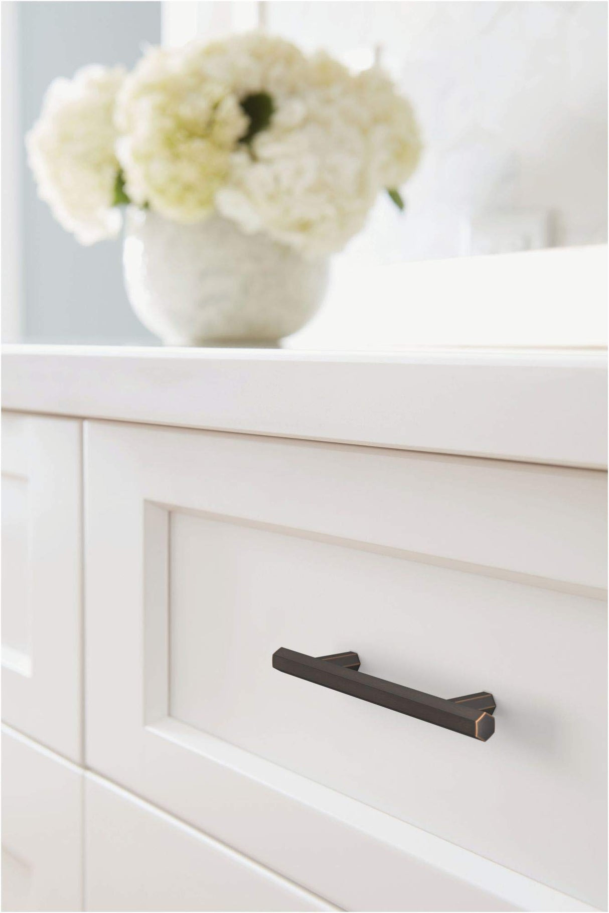 Amerock Cabinet Pull Satin Nickel 3-3/4 inch (96 mm) Center-to-Center Caliber 1 Pack Drawer Pull Cabinet Handle Cabinet Hardware