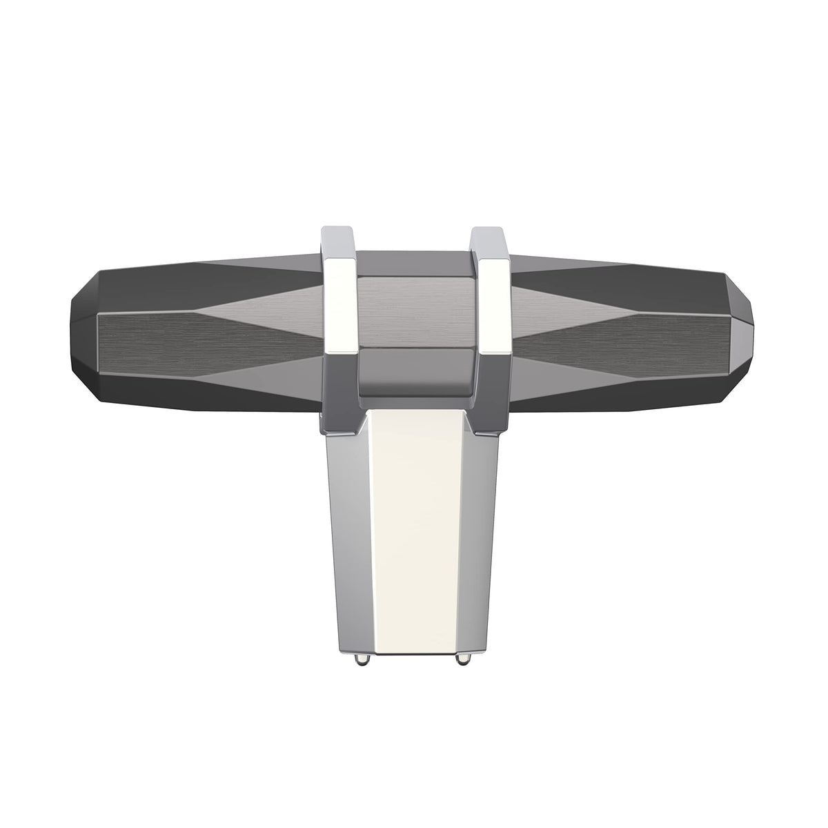 Amerock Cabinet Knob Black Chrome/Polished Chrome 2-1/2 inch (64 mm) Length London 1 Pack Drawer Knob Cabinet Hardware
