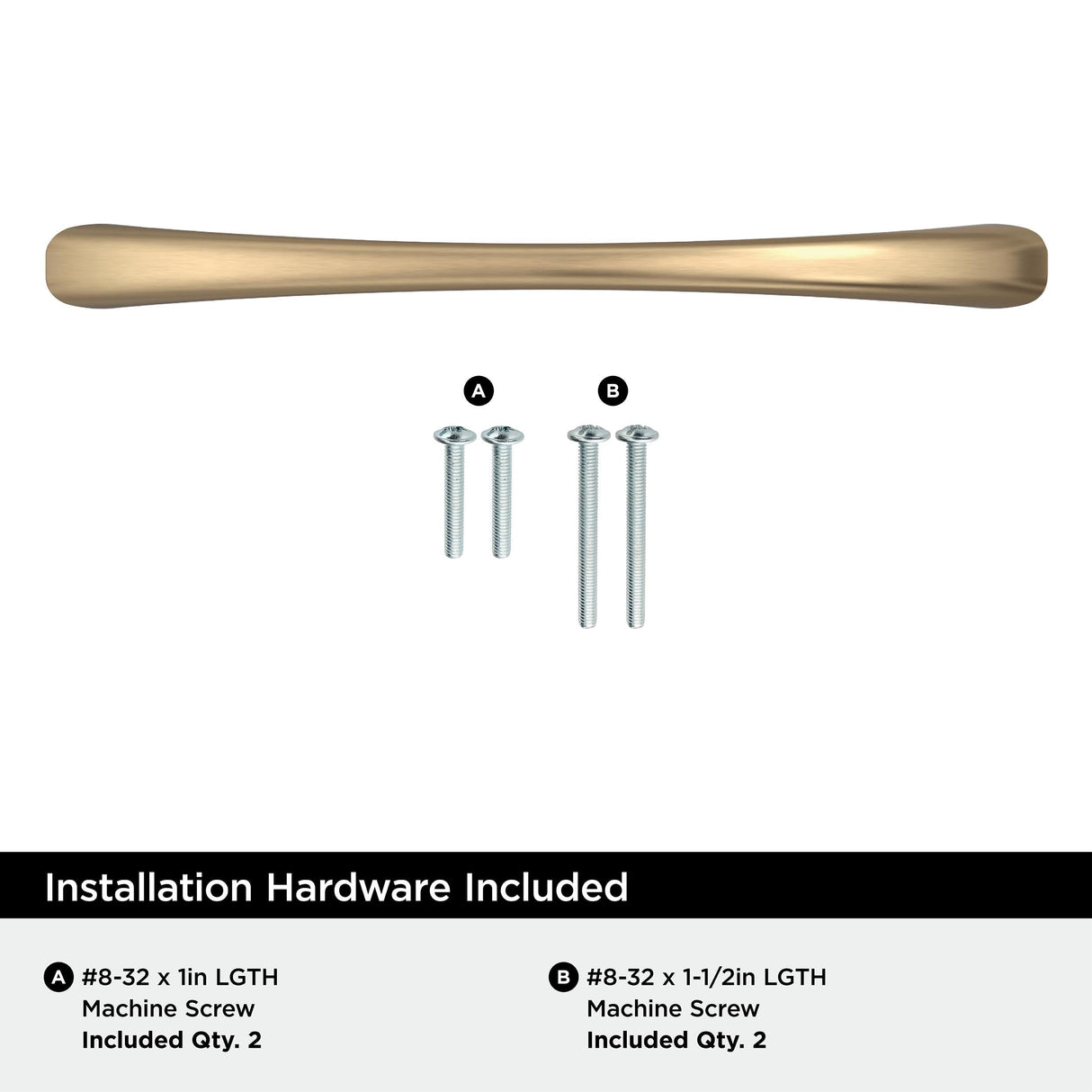 Amerock BP37231CZ Champagne Bronze Cabinet Pull 5-1/16 inch (128mm) Center-to-Center Cabinet Hardware Vaile Furniture Hardware Drawer Pull