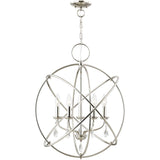 Livex Lighting 40905-35 Transitional Five Light Chandelier from Aria Collection in Polished Nickel Finish