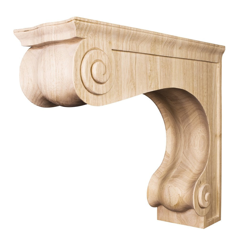 Hardware Resources COR9-4MP 5-15/16" W x 18" D x 16" H Maple Range Hood Corbel