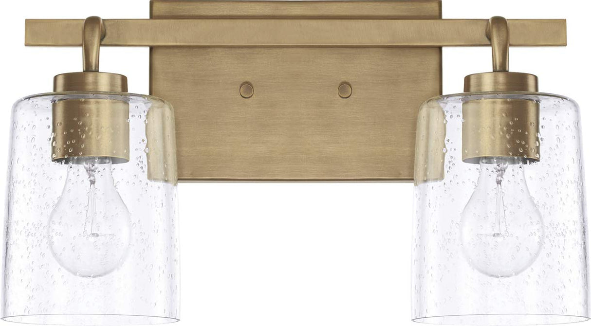 Capital Lighting 128521AD-449 Greyson 2 Light Vanity Aged Brass