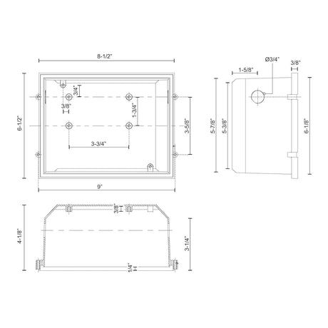 Kuzco ER7108-CBOX CONCRETE BOX FOR ER7108-BK/GY