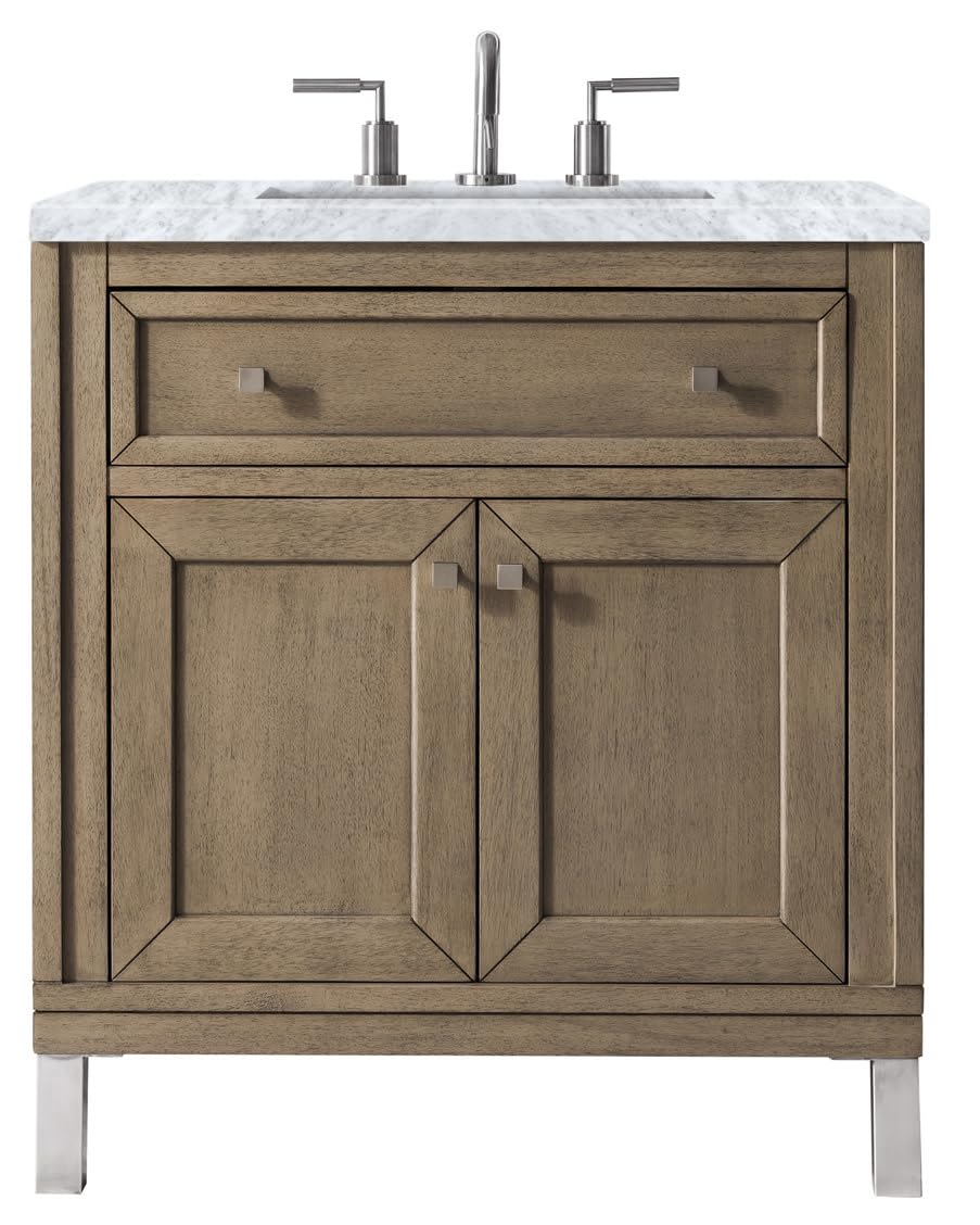 James Martin 305-V30-WWW Chicago 30" Single Vanity, White Washed Walnut