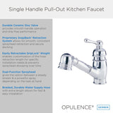 Gerber D457614SS Stainless Steel Opulence Single Handle Pull-out Kitchen Faucet