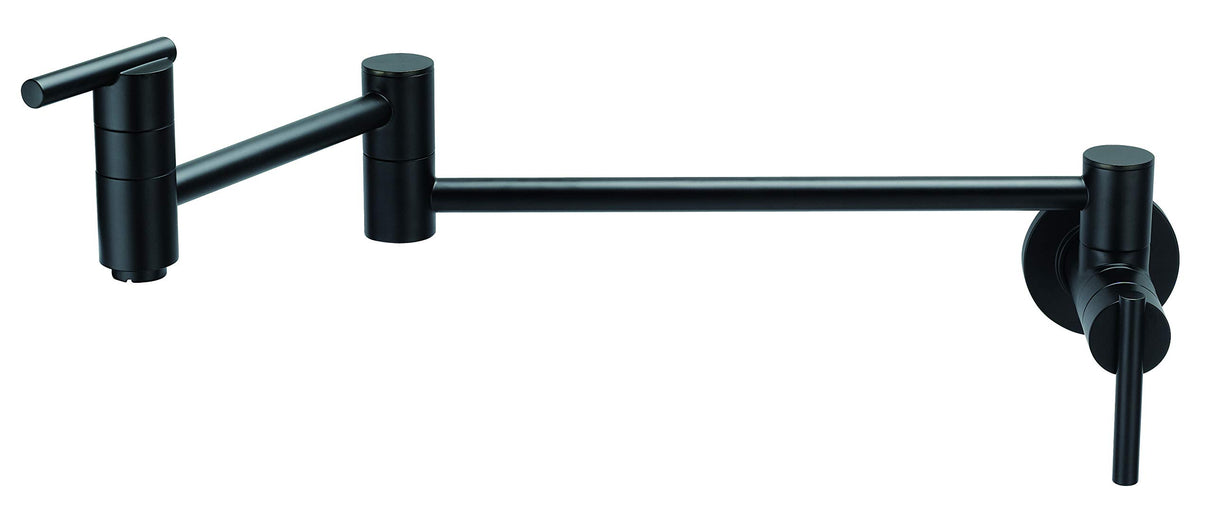 Gerber D205058BS Satin Black Parma Wall Mount Kitchen Pot Filler