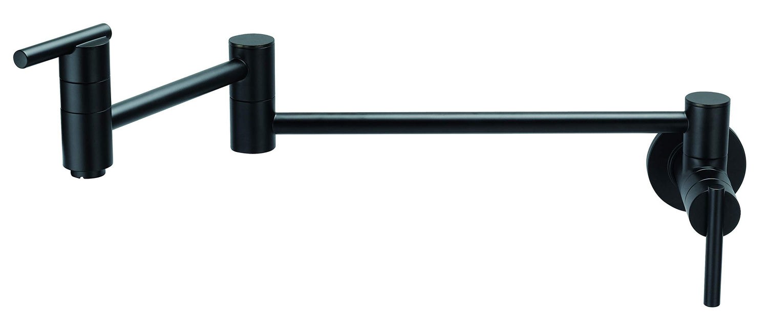 Gerber D205058BS Satin Black Parma Wall Mount Kitchen Pot Filler