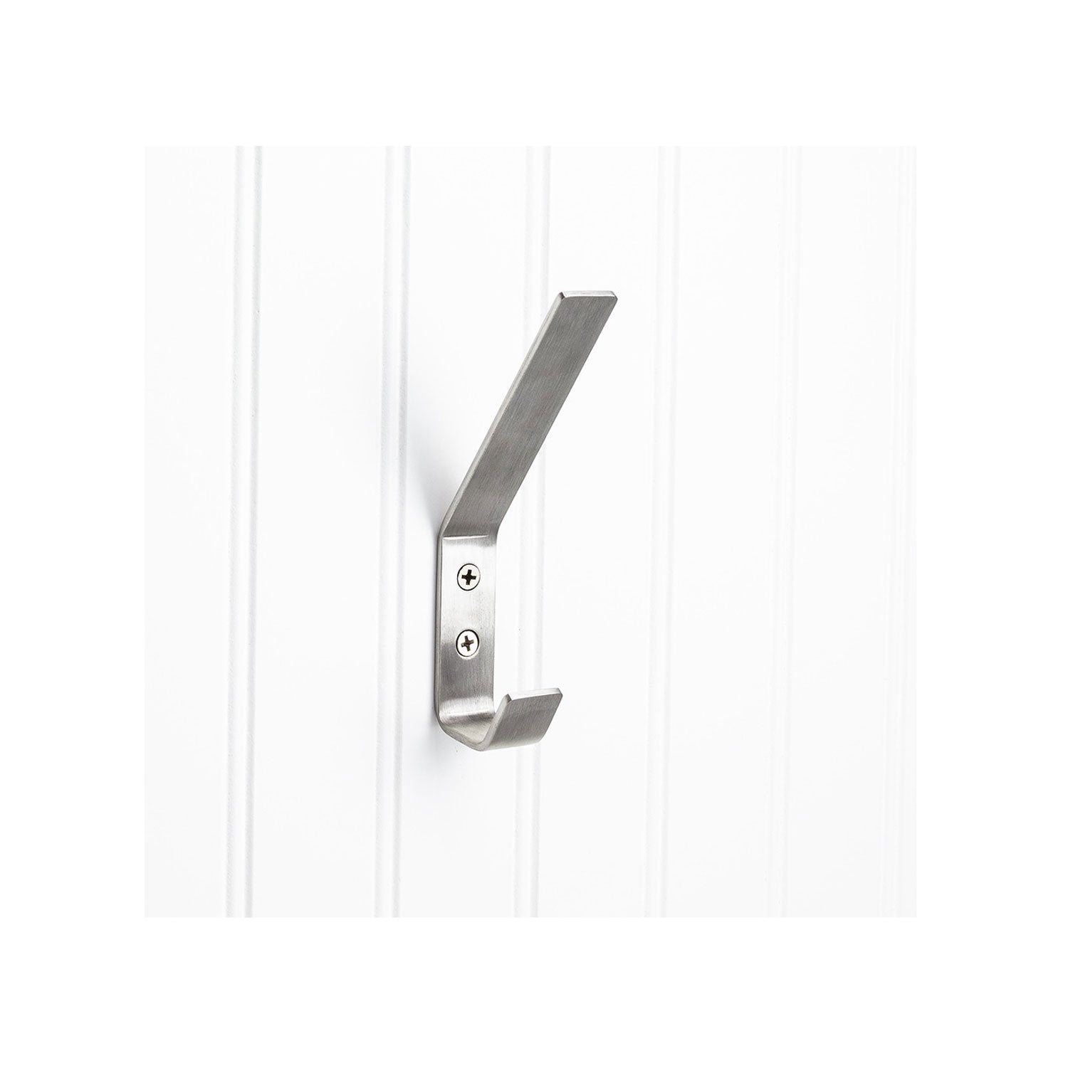 Elements YD35-556SS 5-9/16" Stainless Steel Modern Double Prong Wall Mounted Hook