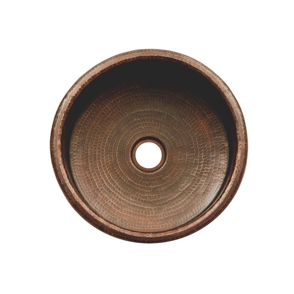 Premier Copper Products BV15DB215-Inch Round Bar Vessel Tub Sink in Oil Rubbed Bronze