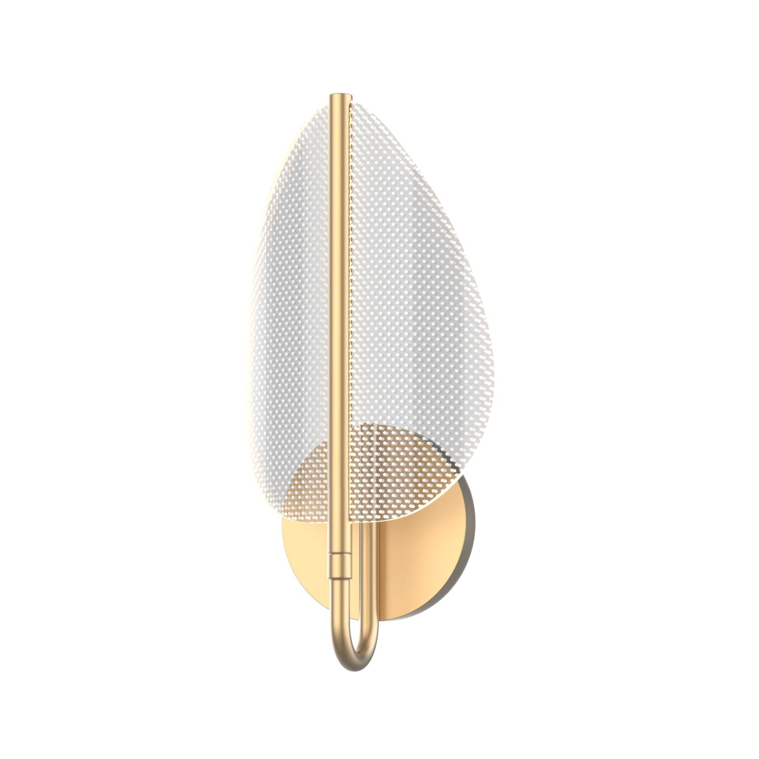 Alora WV321101NB FLORA LED 1 LIGHT WALL VANITYNATURAL BRASS 4W 120VAC WITH LED DRIVER 2700K 90CRI