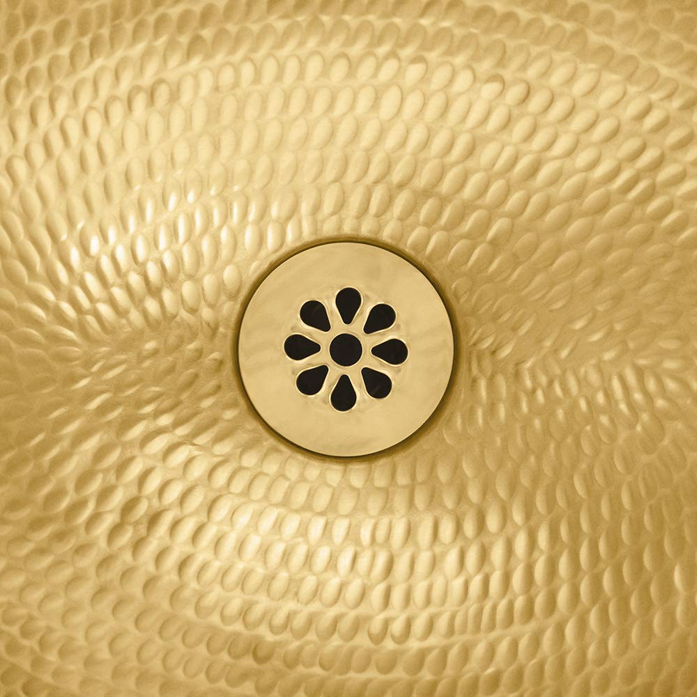 Premier Copper Products D-207PB 1.5-Inch Non-Overflow Grid Bathroom Sink Drain, Polished Brass