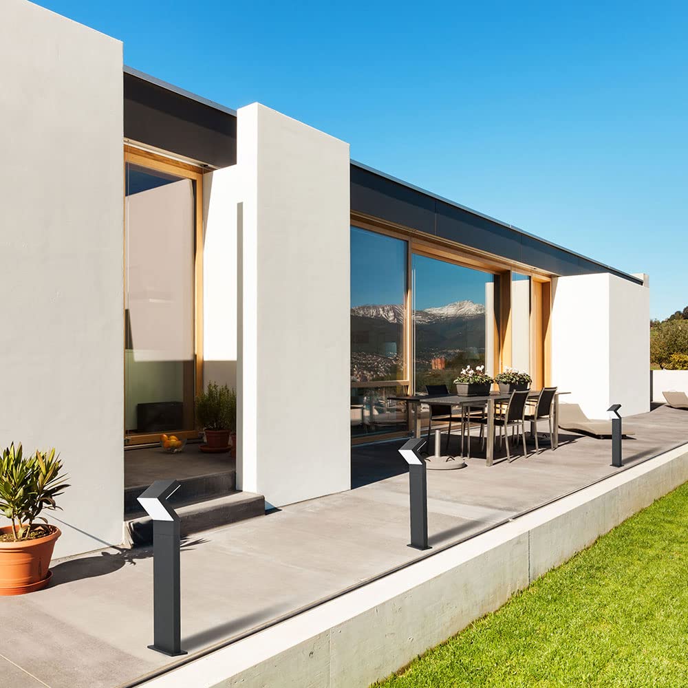 VONN Lighting 32" Modern VOB226088BL 100-277V 17-Watt ETL Certified Integrated LED Outdoor Bollard in Matte Black