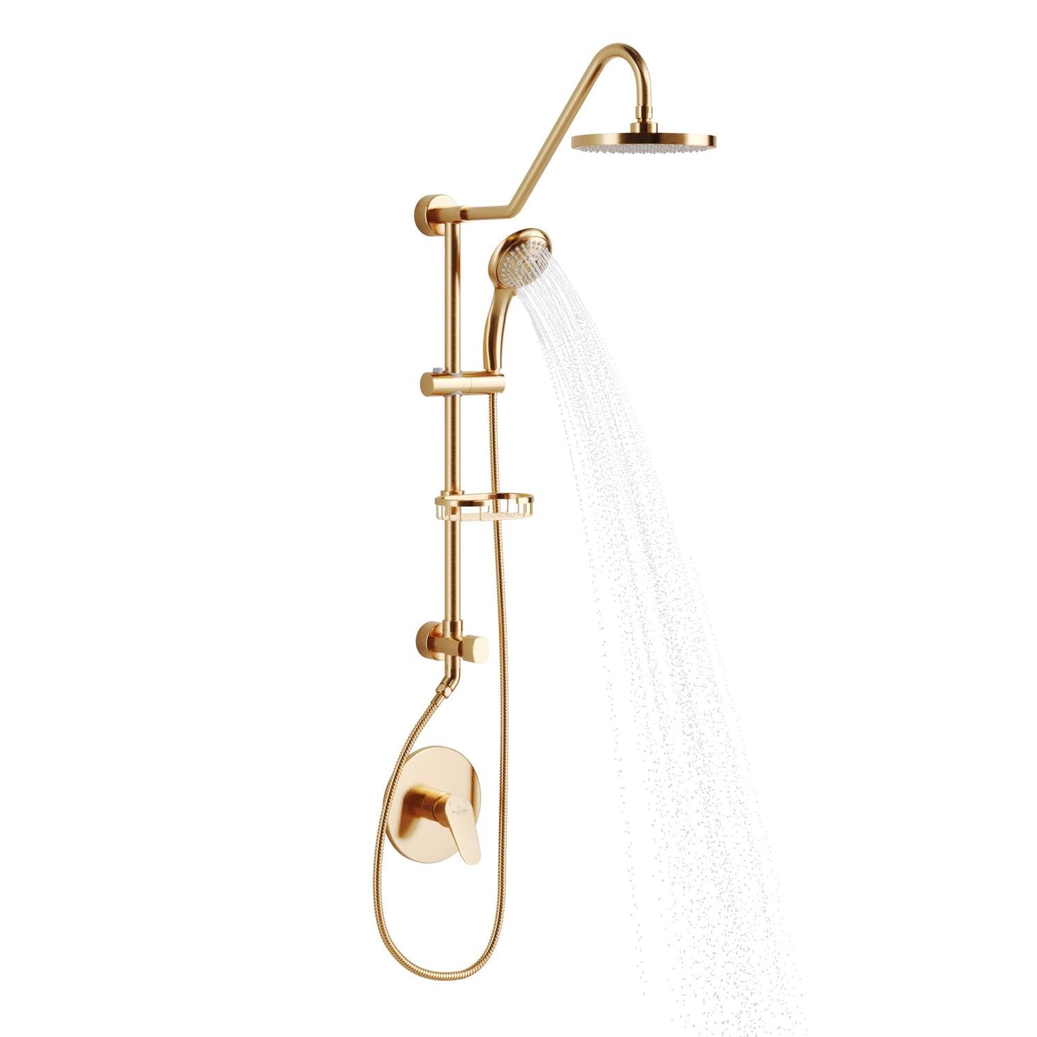 PULSE ShowerSpas 1011-BG-1.8GPM Brushed-Gold Kauai III Shower System, 1.8 Gallon Per Minute